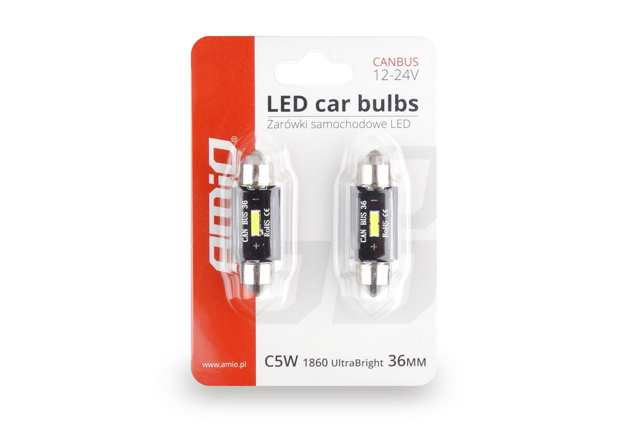 LED CANBUS festoonpære på 36 mm til 12/24 V