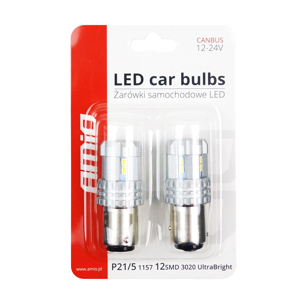 Witte LED-lamp met BAY15D-fitting
