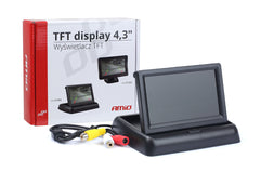Opvouwbaar 4,3-inch TFT-scherm met twee video-ingangen