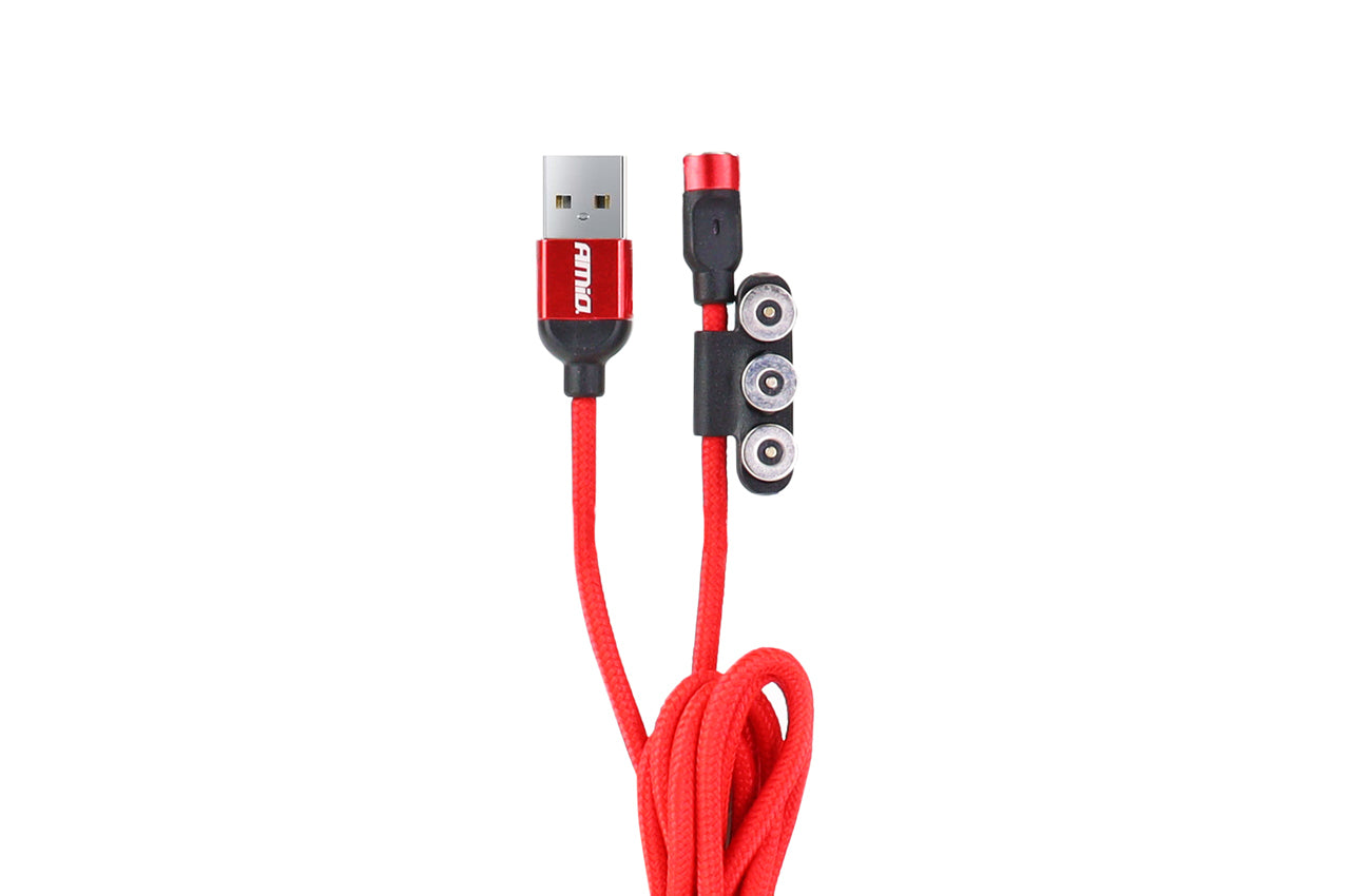 Magnetisk kabel med tre terminaler til opladning