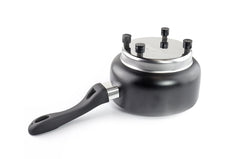 Elektrische pan met deksel en handgreep met rubberen coating