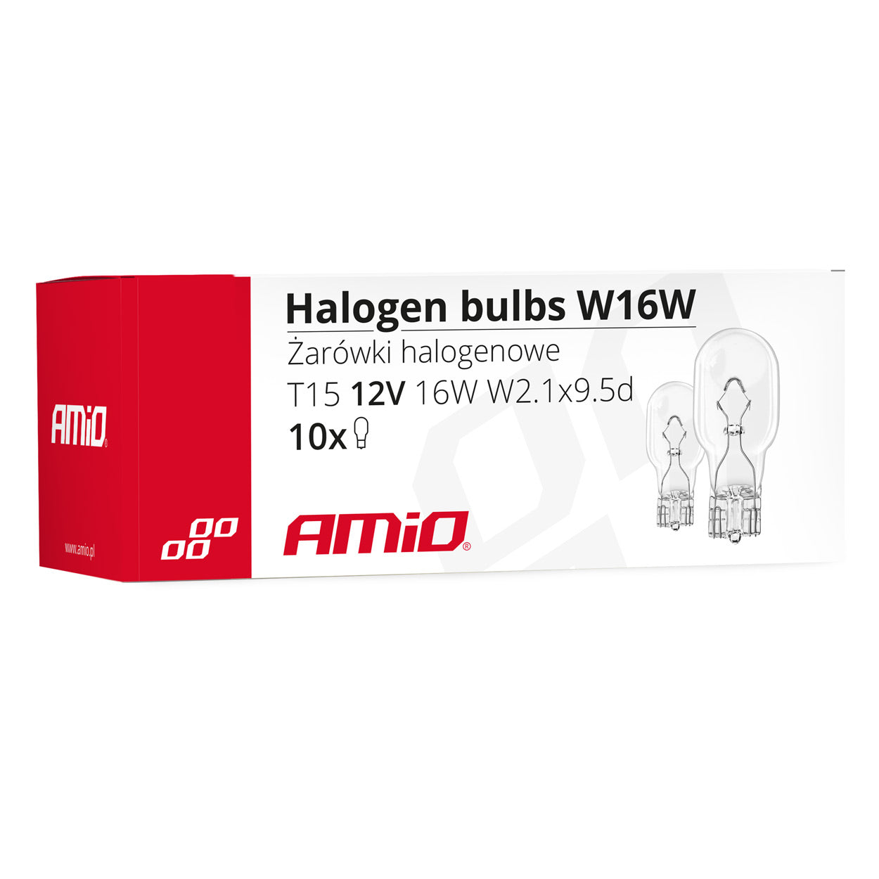 Verpakking met 10 halogeenlampen W16W T15