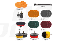Skrubbesvampe og børster til boremaskine