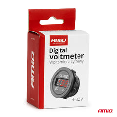 Digitale voltmeter met stekker en montagering