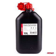 Zwarte kunststof brandstofjerrycan 10 liter