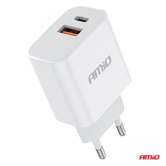 Compacte 20W wandlader met twee USB-poorten