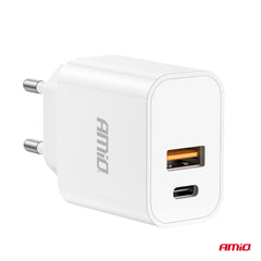 Wandlader met USB-C- en USB-A-uitgang