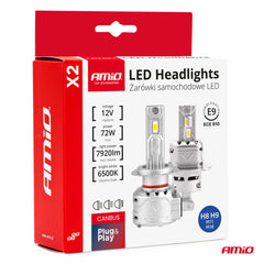 Sæt med to LED-pærer til bilforlygter