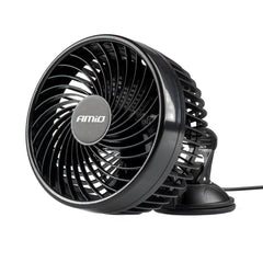 Zwarte 6 inch autoventilator met zuignap voor 24V