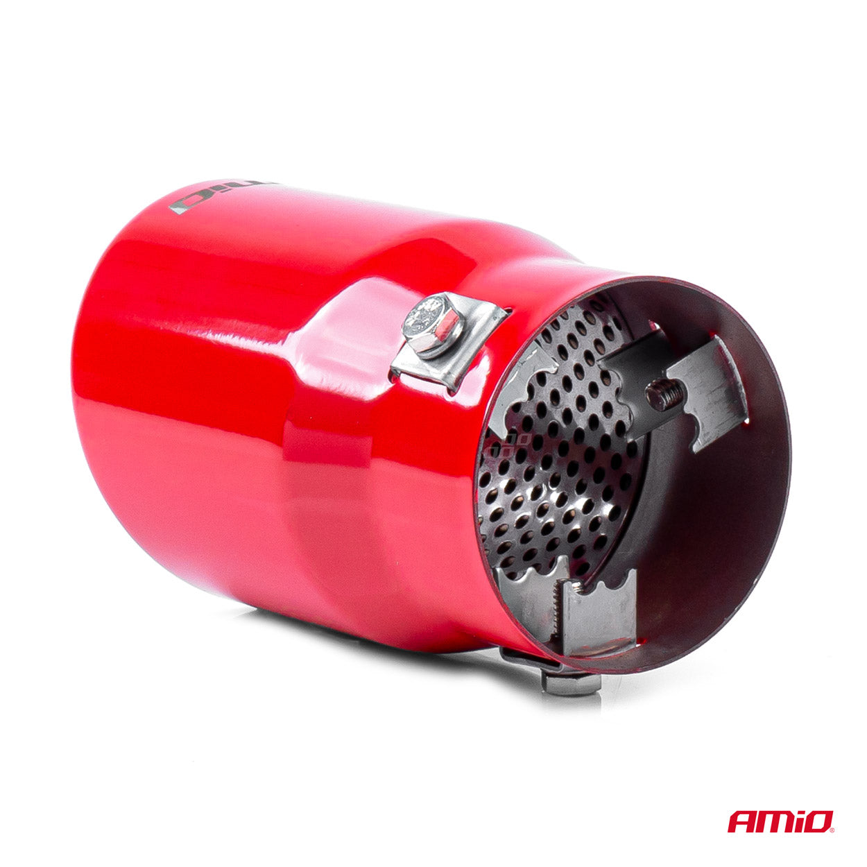 Chromen uitlaatsierstuk 017 van opzij gezien