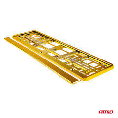 Goud metallic frame voor kentekenplaat