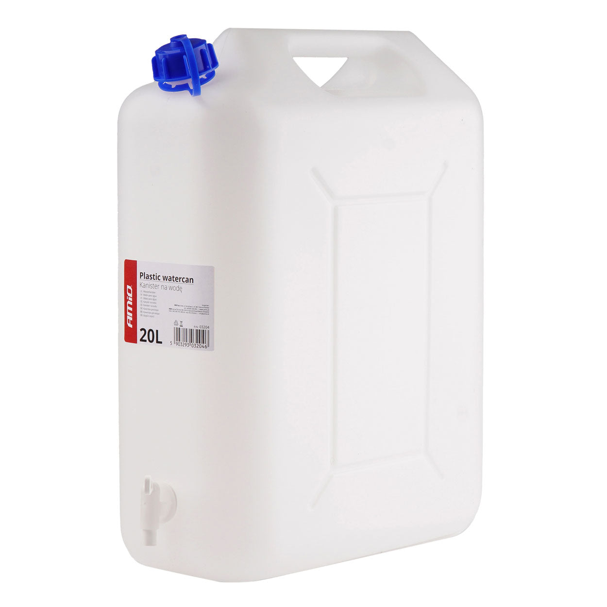 Vanddunk med tappehane 20L i hvid plast