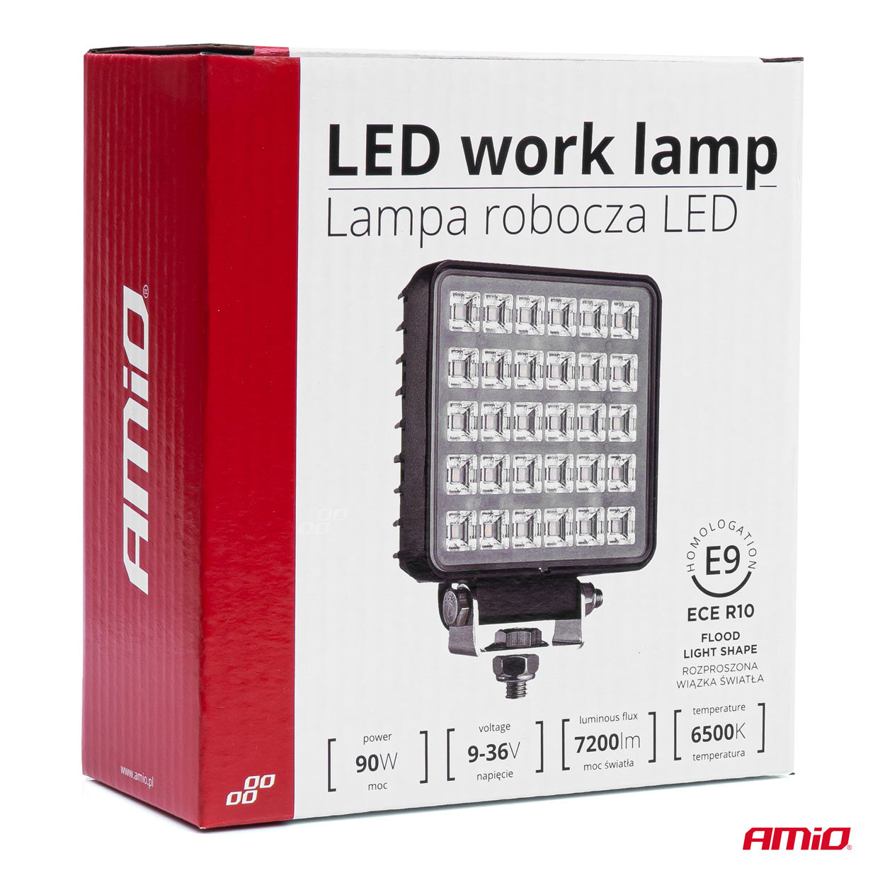 Arbejdslampe AWL34 med kontakt på bagsiden