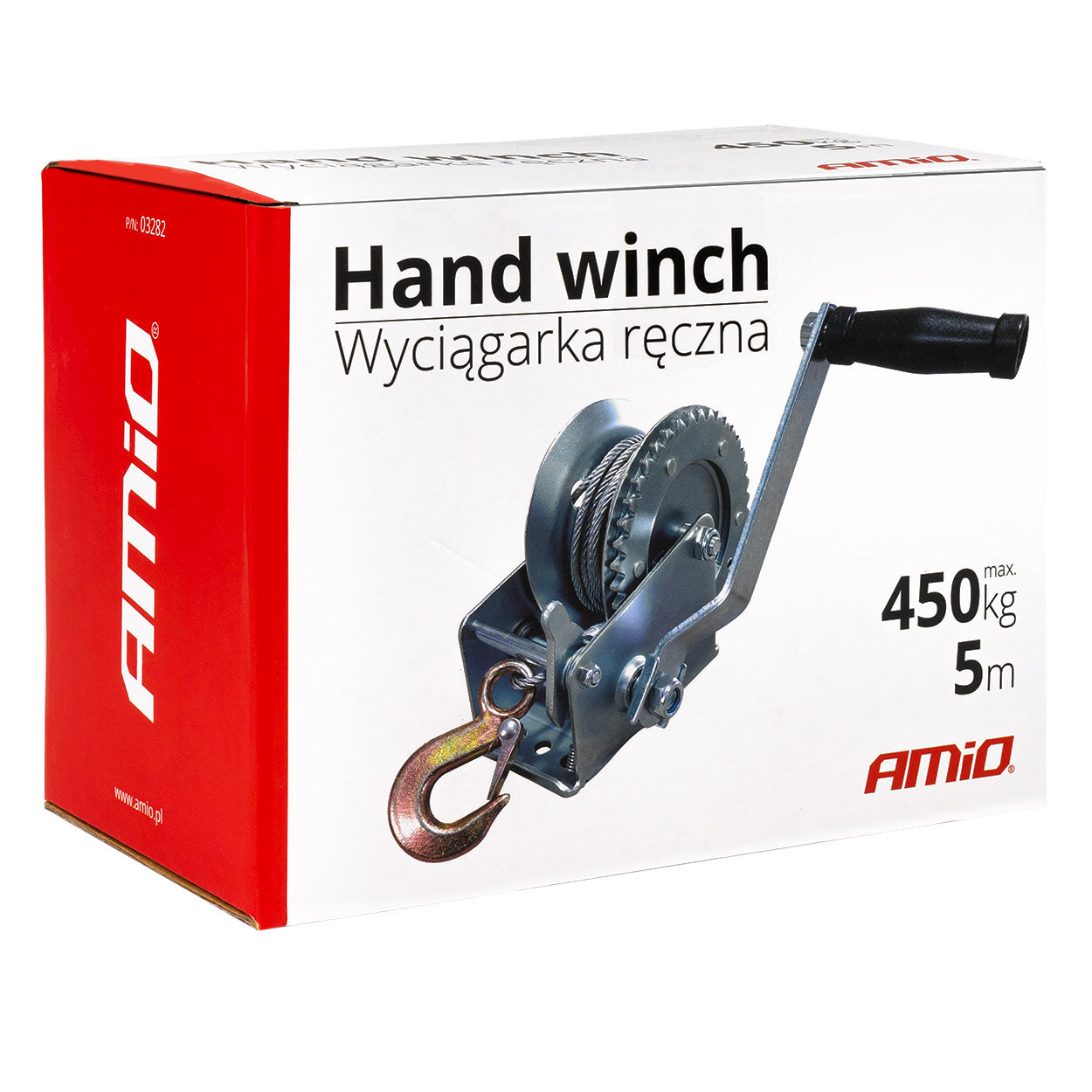 Handlier met touw voor trekken en aanspannen