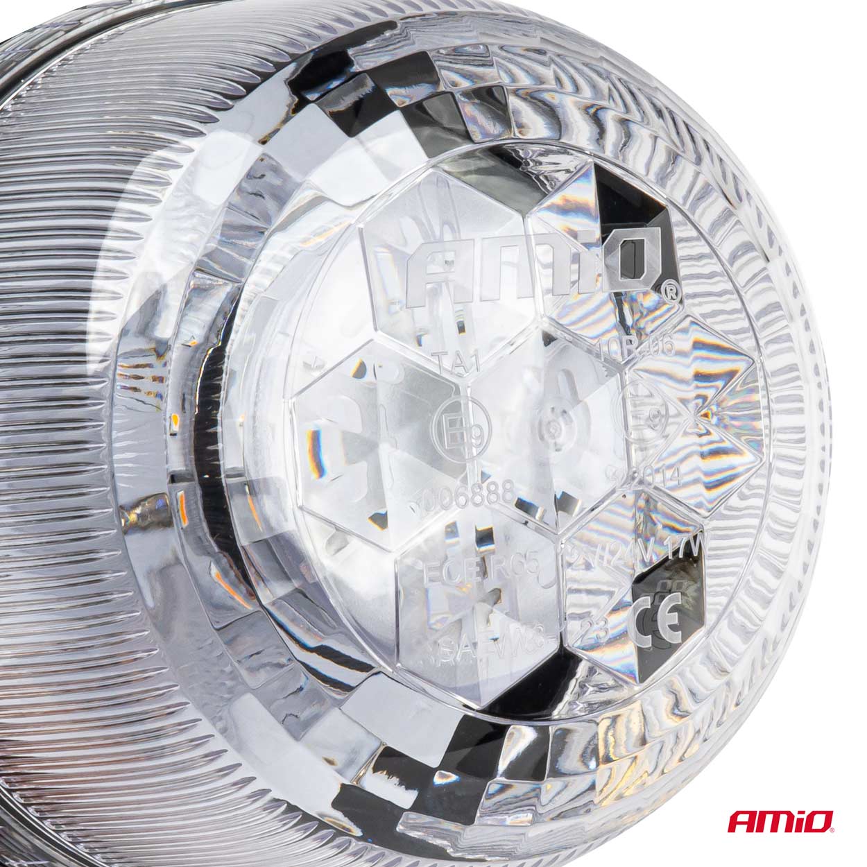 LED-advarselslampe W25b set fra siden