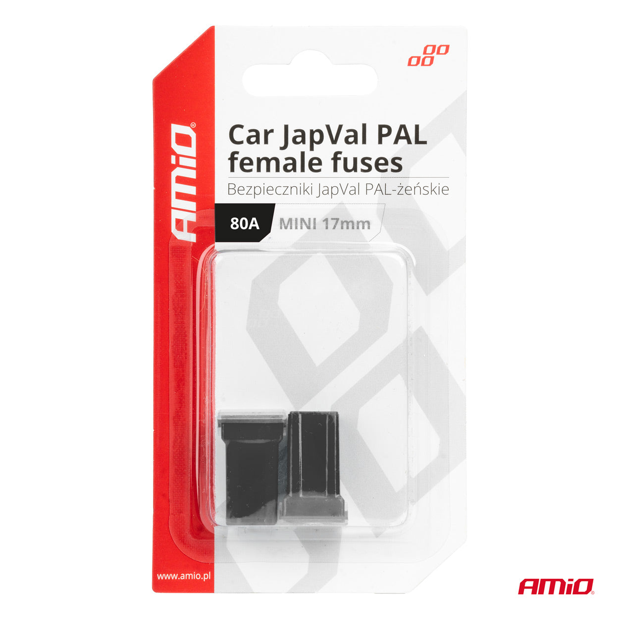 Pakke med to JAPVAL PAL female minisikringer
