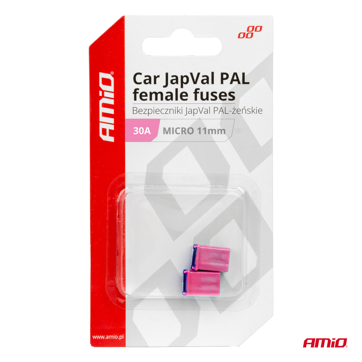 To JAPVAL PAL female mikrosikringer på 30 A