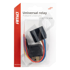 Universeel 12 V relais met relaisvoet en bedrading