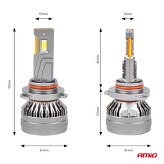 LED-forlygtepærer HB4 9006 med ledninger