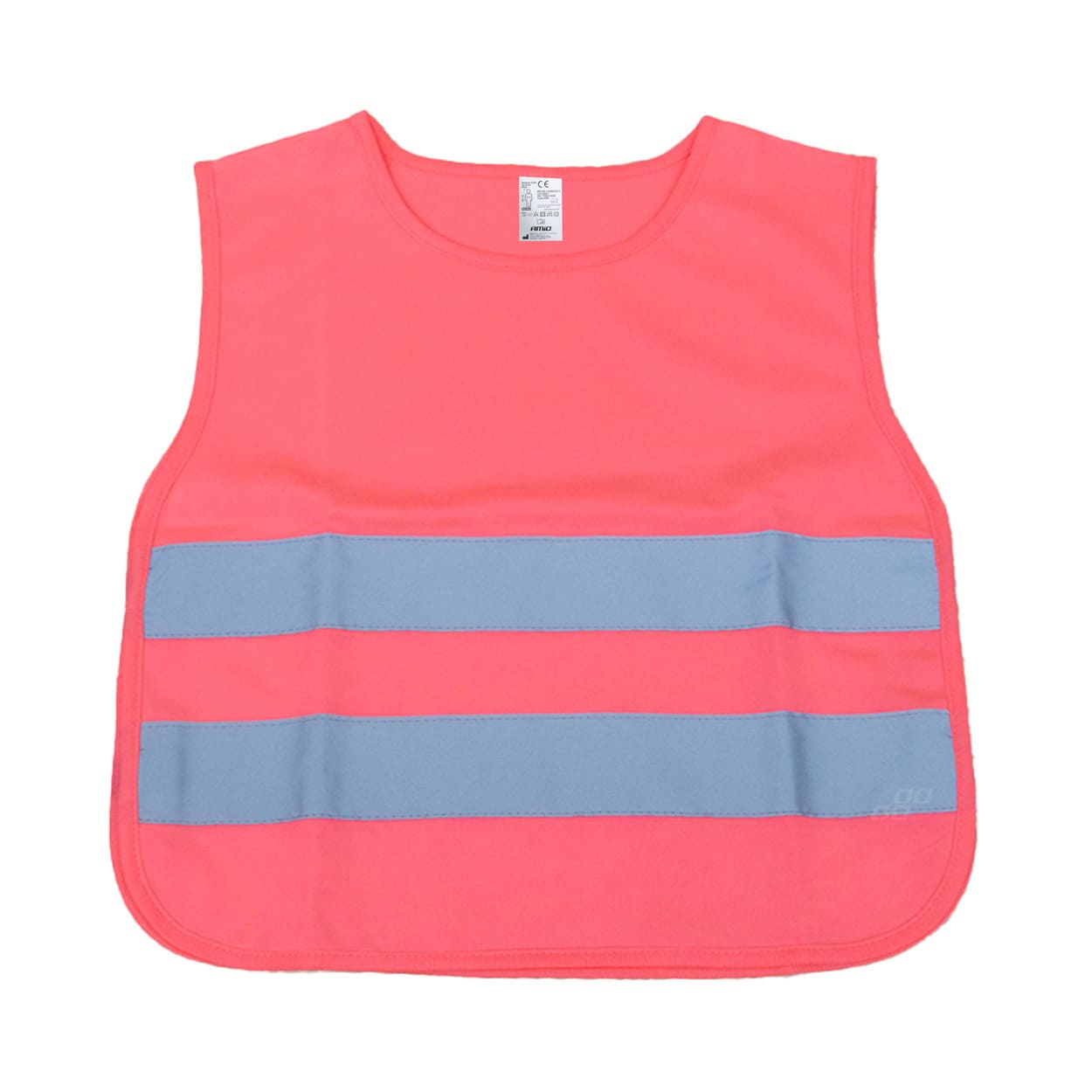 Pink refleksvest til børn med refleksstriber