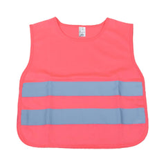 Pink refleksvest til børn med refleksstriber
