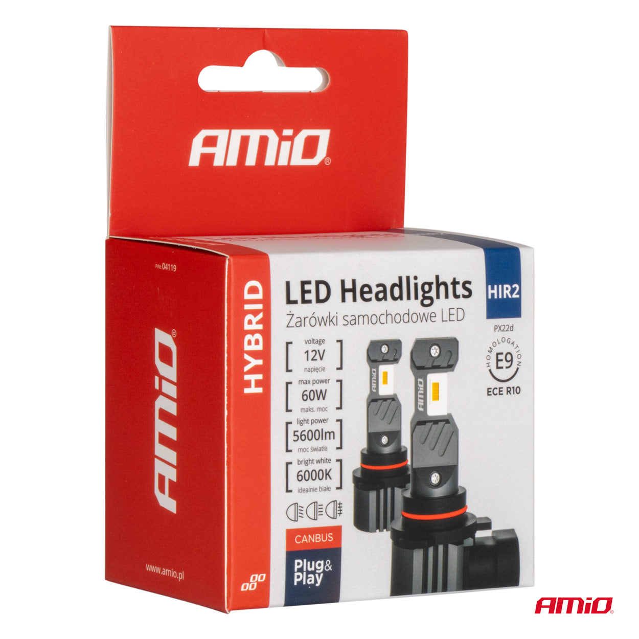 LED-pærer HIR2 med snehvidt 6000K lys