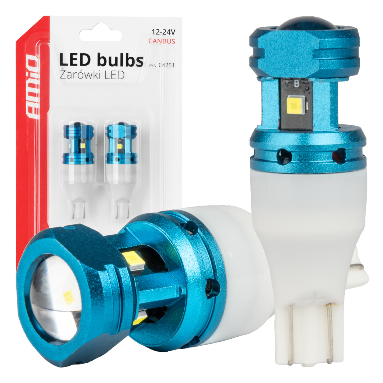 T15 W16W CANBUS LED-pære med 4 SMD 1860XS-LED’er i hvid