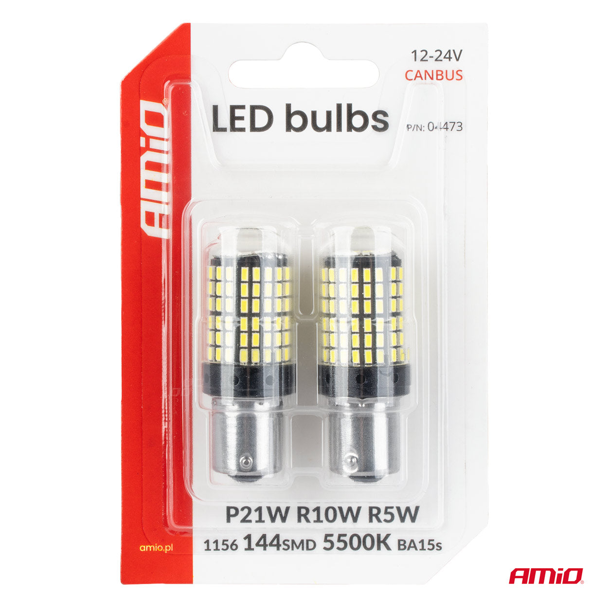 BA15S LED-pære med hvidt lys cirka 6000K
