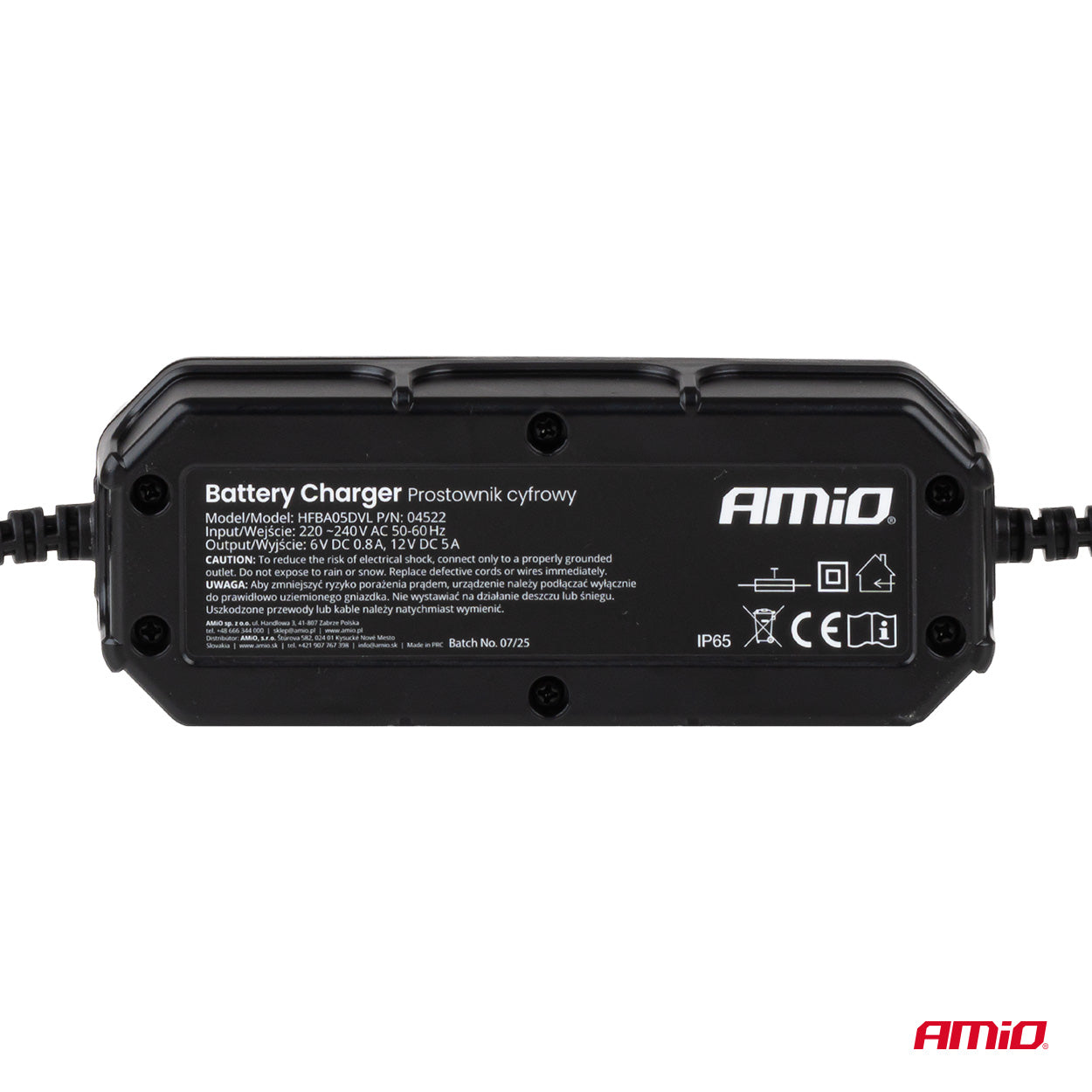Batterilader med automatisk afslutning ved fuld opladning