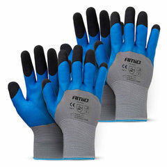 Arbejdshandsker med 3/4 latexskumbelægning i størrelse 9