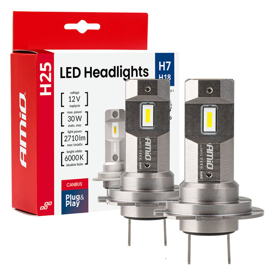 LED-koplampen H7 en H18 met CANBUS uit de H25-serie