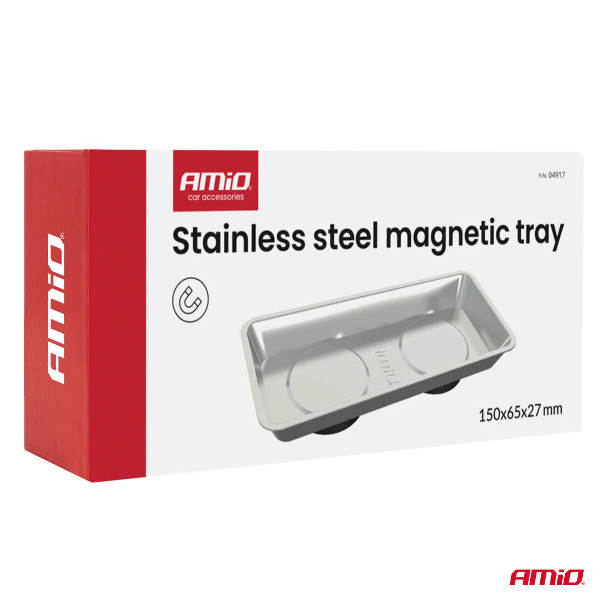 Magnetische RVS-bak voor kleine onderdelen