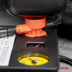 Compacte bandenreparatie- en pompset voor in de auto