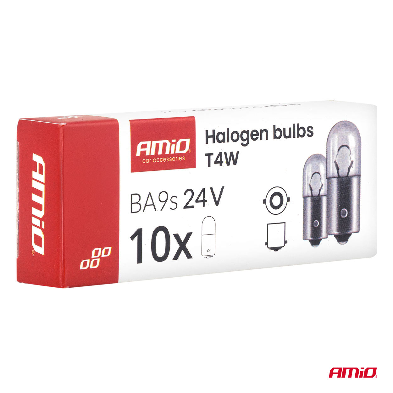 10 T4W halogeenlampen met BA9S-fitting