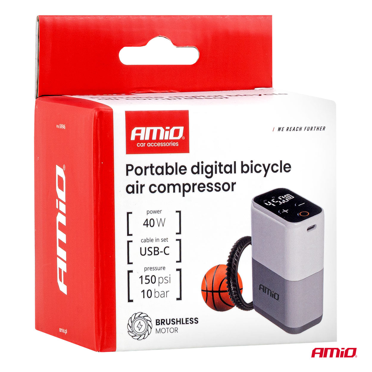 Draadloze digitale fietscompressor voor fietsbanden