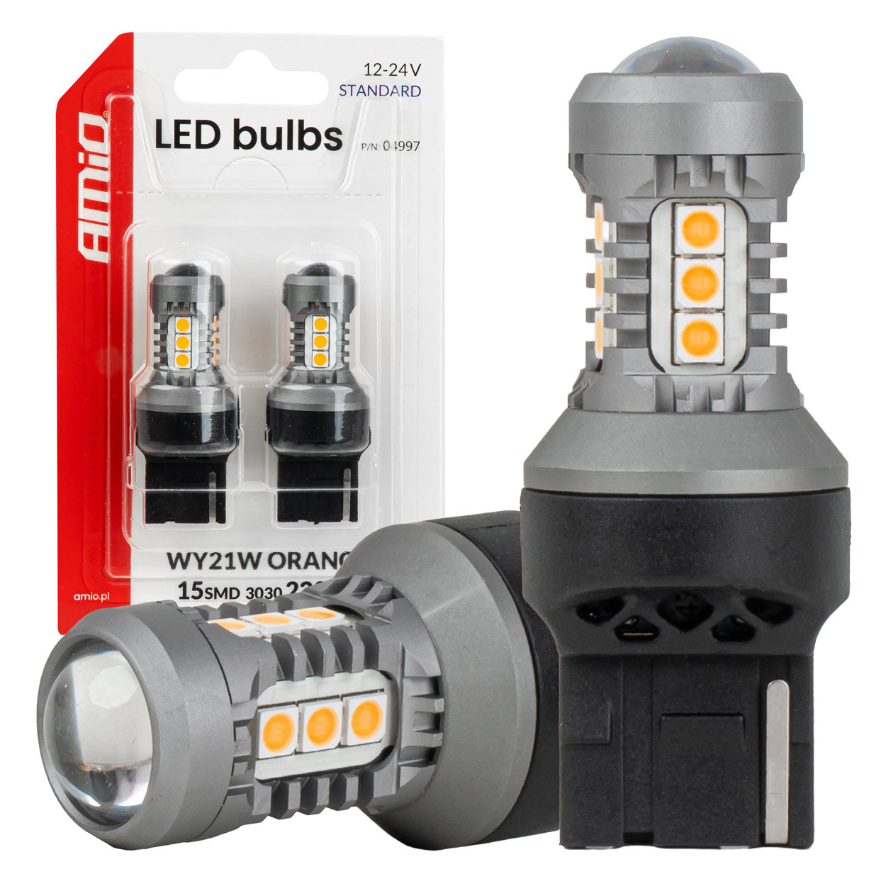 LED-lamp 7440 WY21W met oranje licht