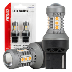 LED-lamp 7440 WY21W met oranje licht
