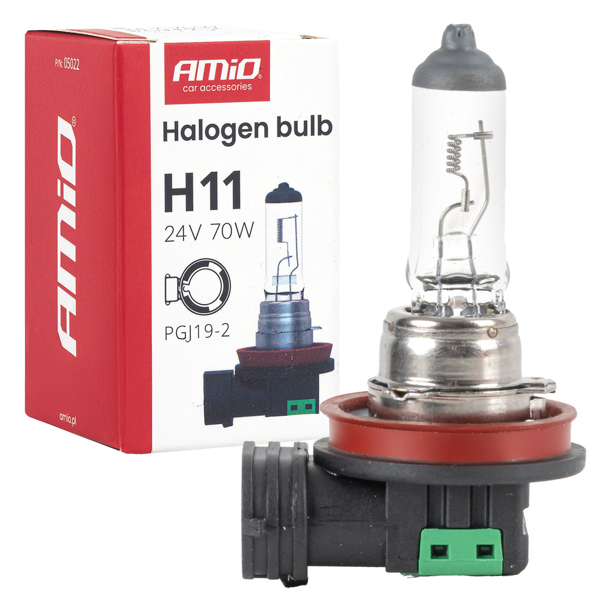 H11-halogeenlamp 24 V 70 W met PGJ19-2-fitting