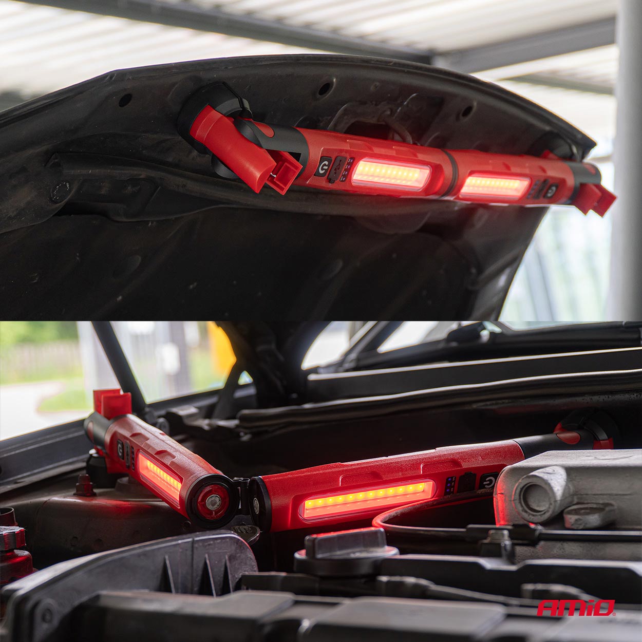 Opvouwbare LED-inspectielamp met klem
