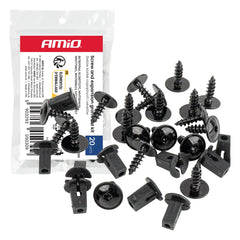 Expansieclips met schroeven Ø12/4 mm in een set van 20 stuks.