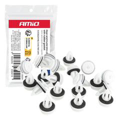 Deur- en kofferruimteclips met rubberen afdichting, 20 mm
