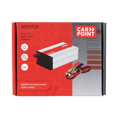 Carpoint omvormer 12V-230V 600W met accuklemmen 