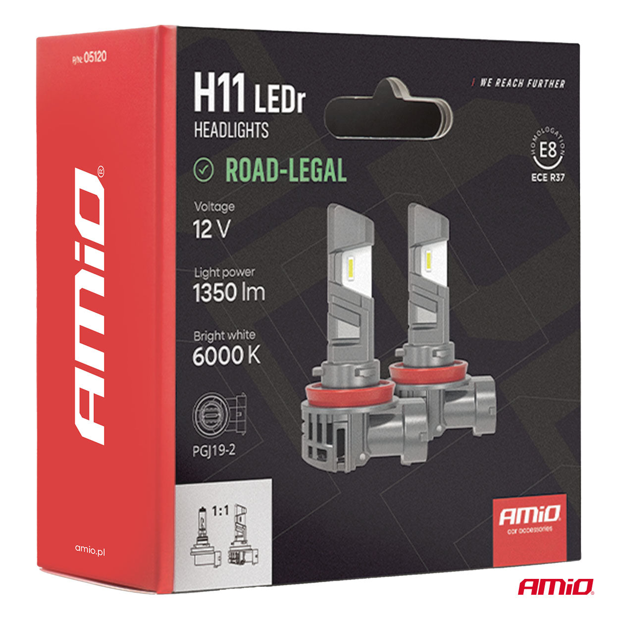 H11 LED-koplampen met 18 W vermogen