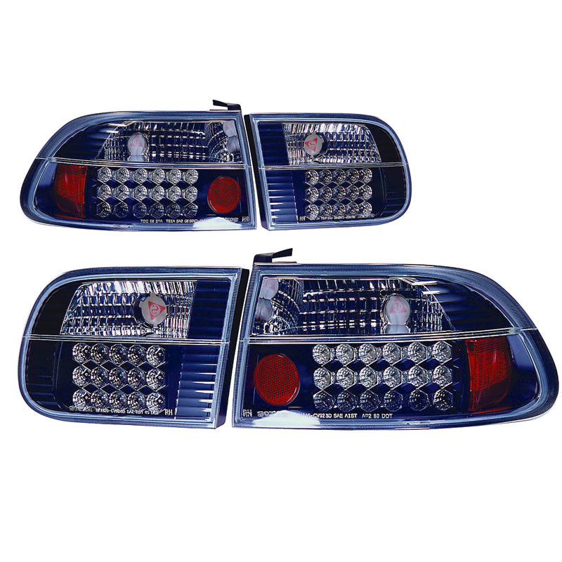 Zwarte LED-achterlichten voor Civic 1992 3-deurs