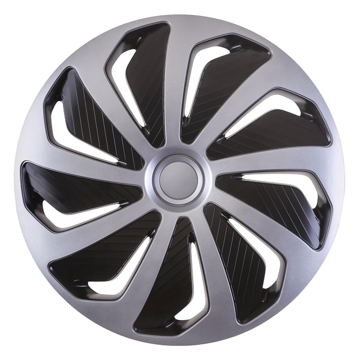 Wieldoppen 15 inch in zilver en zwart