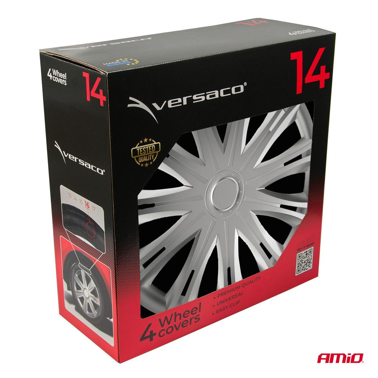 Versaco Spark wieldoppen voor 14 inch stalen velgen