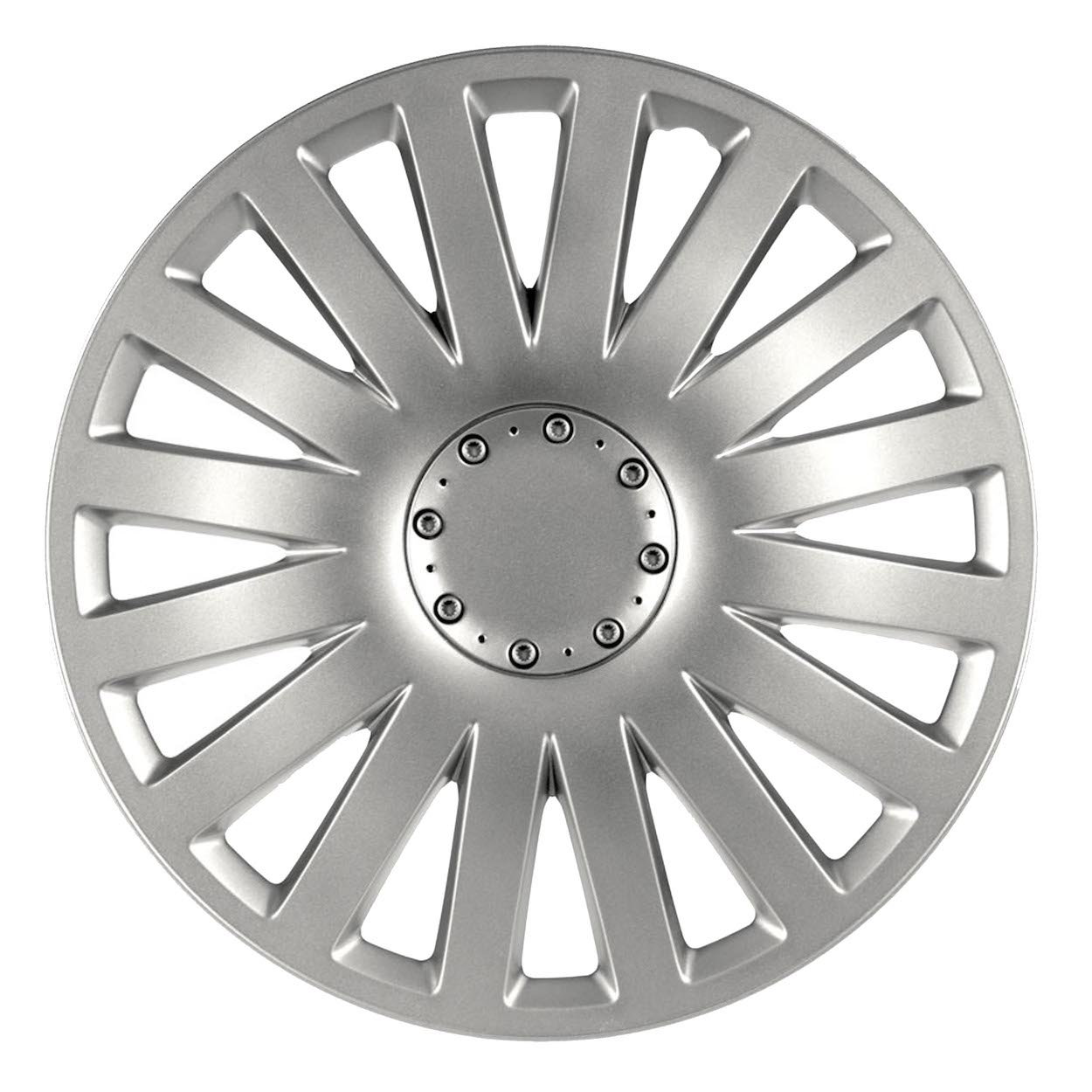Zilverkleurige Smart naafdop voor 15 inch stalen velgen