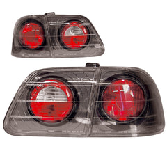 Zwarte/carbon achterlichten voor Civic 4D 1999