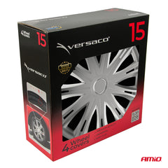 Versaco Spark wieldoppen in zilver voor 15 inch stalen velgen