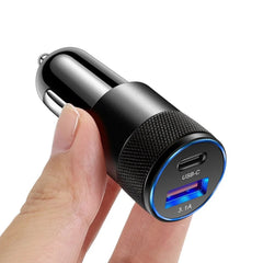 Autolader met USB-A en USB-C – snelladen 